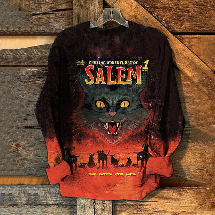 Unisex-Sweatshirts mit Horrorfilm-Aufdruck 