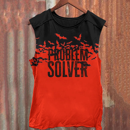 Unisex Tanktop mit Halloween-Fledermaus-Print 