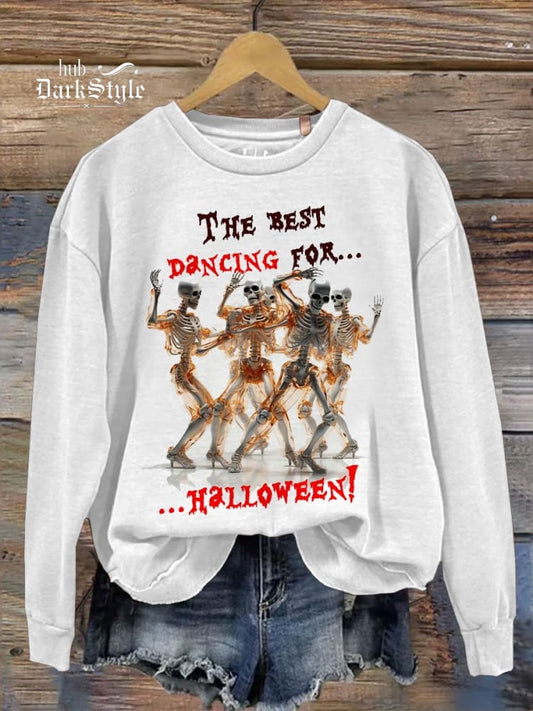 Lustiges lässiges Sweatshirt mit Halloween-Print 