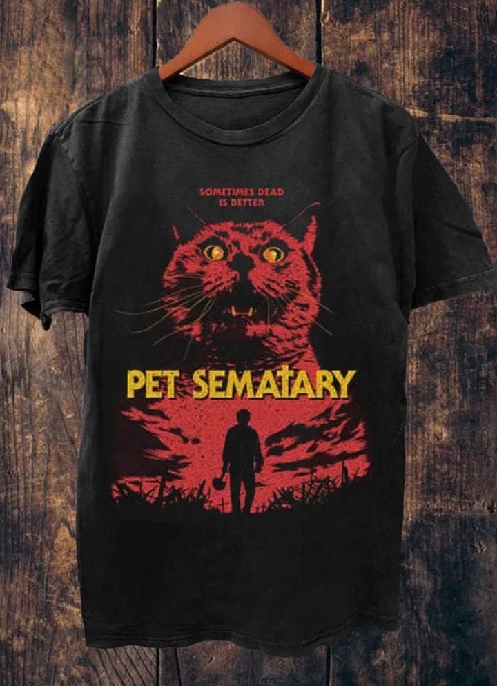 Débardeur unisexe vintage en coton Pet Sematary des années 80 